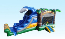 2720Tropical20Paradise20Combo 1640715330 big 1740011671 Tropical Palm Tree Bounce House W/Slide Combo - Wet