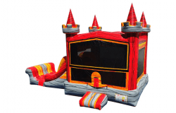 Red Marble Bounce House W/Slide Combo (Wet/Dry)