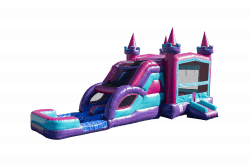 C2031 Lucky20Princess202.020Pool20and20Stopper20Combo HR 01 1 Pink Castle Bounce House W/Slide Combo (WET/DRY)
