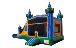 green202720combo202 1728260681 Green Emerald Bounce House W/Slide (WET/DRY)