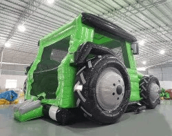 t3 1686955557 1713998030 40’ Big Green Tractor Bounce House W/Slide Combo