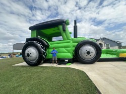 unnamed 1 1713998029 40’ Big Green Tractor Bounce House W/Slide Combo