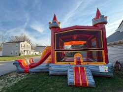 IMG 6156 1774741887 Red Marble Bounce House W/Slide Combo (Wet/Dry)
